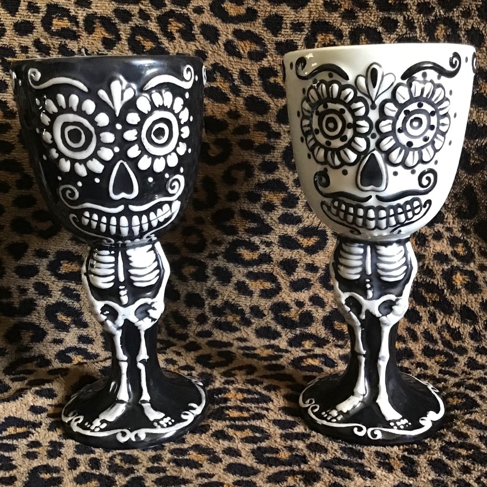 Cracker Barrel Skull Goblets